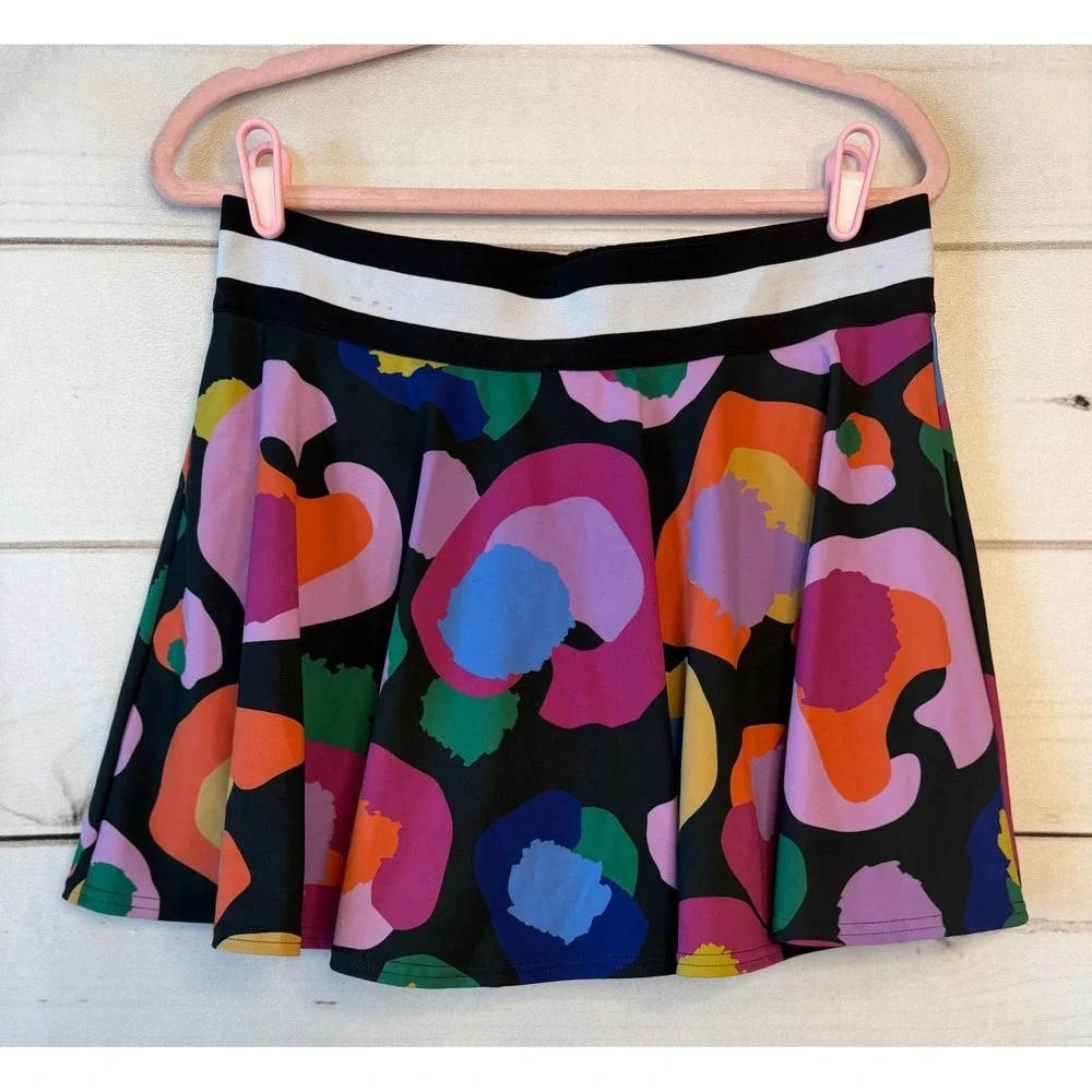 Emily McCarthy Sport With Joy Abstract Floral Athletic Skort Womens Large L